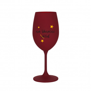 NA VÁNOČNÍ ÚKLID - bordo sklenice na víno 350 ml