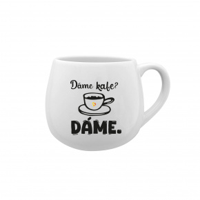 DÁME KAFE? DÁME. - bílý keramický hrníček 300 ml