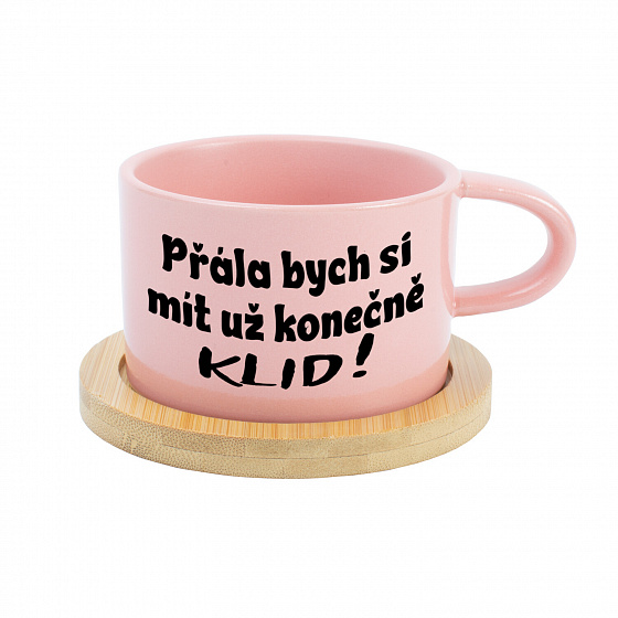 PŘÁLA BYCH SI MÍT UŽ KONEČNĚ KLID! - růžový hrníček makronka 200 ml