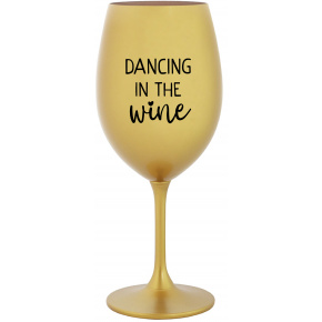 DANCING IN THE WINE - zlatá sklenice na víno 350 ml