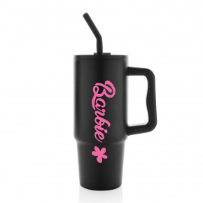 BARBIE - černý cestovní termohrnek 900 ml  