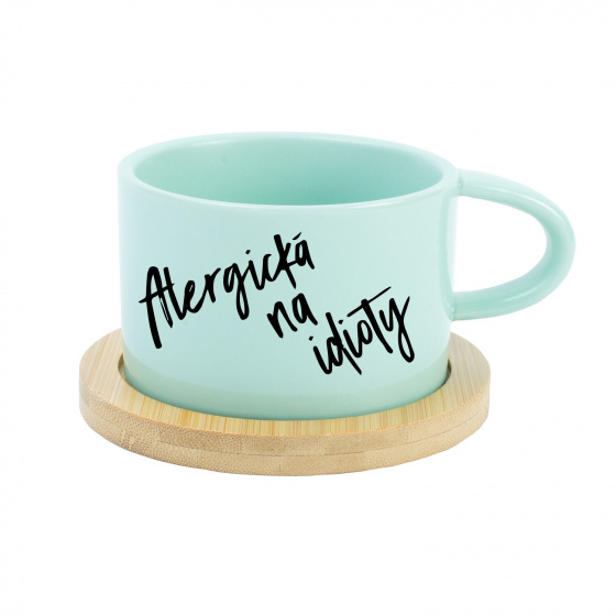 ALERGICKÁ NA IDIOTY - mint hrníček makronka 200 ml
