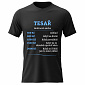 Pánské bavlněné tričko s potiskem - HODINOVÁ SAZBA - TESAŘ - černé