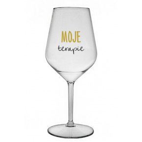 MOJE TERAPIE - čirá nerozbitná sklenice na víno 470 ml