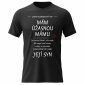 Pánské bavlněné tričko s potiskem - MÁM ÚŽASNOU MÁMU - černé