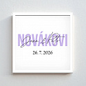 Personalizovaný magický fotoobraz v rámu - čtverec 20x20 - jména novomanželů 