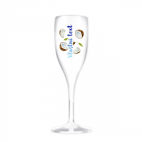 Personalizovaná nerozbitná prosecco sklenice s letním ovocem 