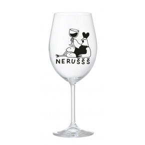 NERUŠŠŠ - čirá sklenice na víno 350 ml