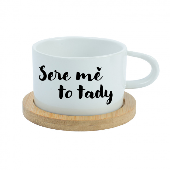 SERE MĚ TO TADY - bílý hrníček makronka 200 ml