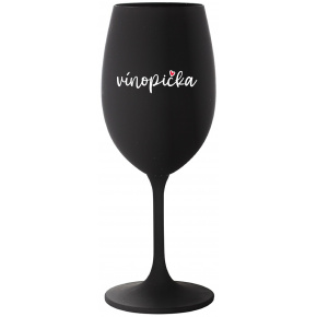 VÍNOPIČKA - černá sklenice na víno 350 ml