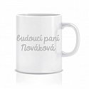 Personalizovaný klasický bílý keramický hrníček 300 ml - budoucí paní 