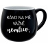 RÁNO NA MĚ VÁŽNĚ NEMLUV. - černý keramický hrníček 300 ml