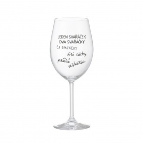 SVAŘÁČEK - čirá sklenice na víno 350 ml
