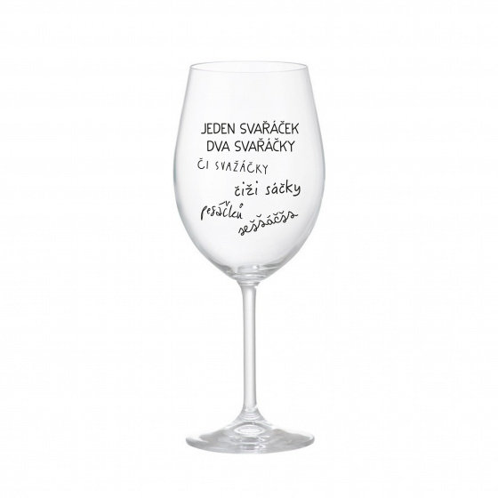 SVAŘÁČEK - čirá sklenice na víno 350 ml
