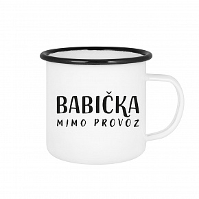 BABIČKA MIMO PROVOZ - bílý plecháček 350 ml BABIČKA MIMO PROVOZ - bílý plecháček 350 ml