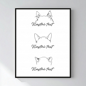 Personalizovaný magický fotoobraz v rámu - 40x50 - zvířecí ouška