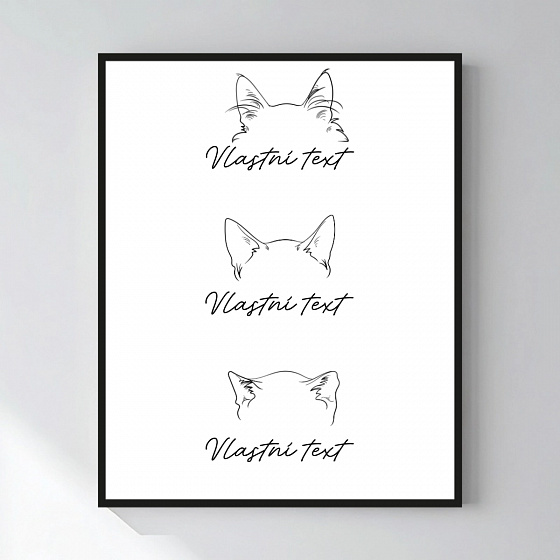 Personalizovaný magický fotoobraz v rámu - 40x50 - zvířecí ouška
