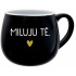 MILUJU TĚ. - černý keramický hrníček 300 ml