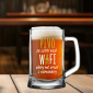 PIVO - LEPŠÍ NEŽ WI-FI, VŽDY MĚ SPOJÍ S KAMARÁDY - pivní sklenice 0,5 l 