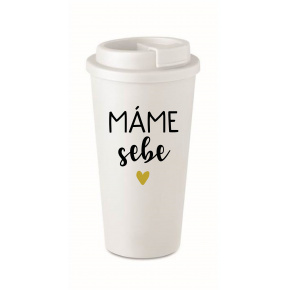 MÁME SEBE - bílý termohrnek 475 ml