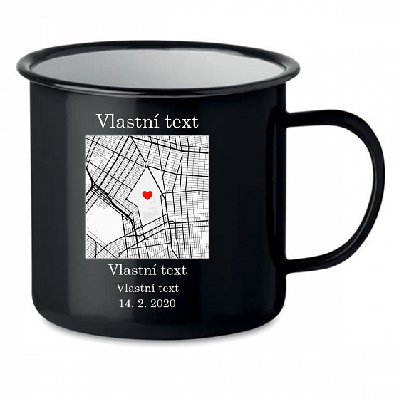 Personalizovaný retro plecháček s mapou