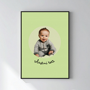 Personalizovaný magický fotoobraz v rámu - 50x70 - výřez fotky na podkladu 