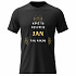 Pánské bavlněné tričko s potiskem - KDYŽ TO NEVYPIJE JAN, TAK NIKDO - černé