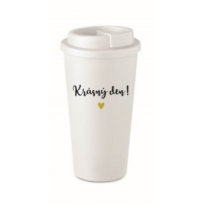 KRÁSNÝ DEN! - bílý termohrnek 475 ml