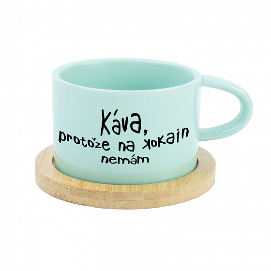 KÁVA, PROTOŽE NA KOKAIN NEMÁM - mint hrníček makronka 200 ml