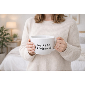 BEZ KAFE TO NEJSEM JÁ - MEGA XXL keramický hrnek 1000 ml