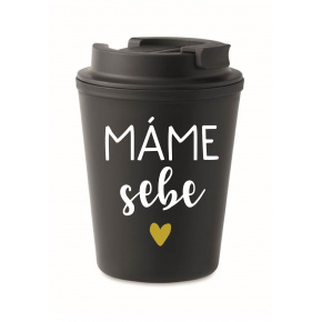 MÁME SEBE - černý termohrnek 300 ml