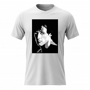Pánské bavlněné tričko s potiskem - ROCKY BALBOA - bílé