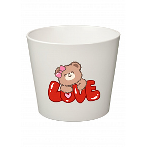 LOVE (MEDVÍDEK) - malý květináč 