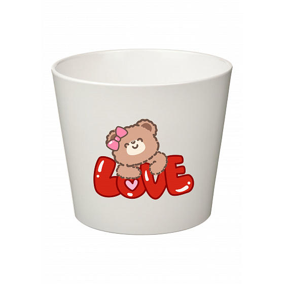 LOVE (MEDVÍDEK) - malý květináč 