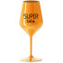 SUPER TÁTA - oranžová nerozbitná sklenice na víno 470 ml
