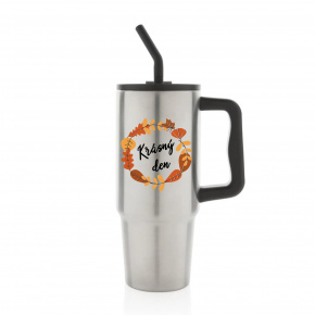 KRÁSNÝ DEN (PODZIM) - stříbrný cestovní termohrnek 900 ml  