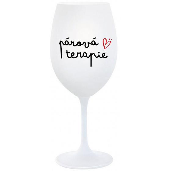 PÁROVÁ TERAPIE - bílá  sklenice na víno 350 ml
