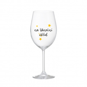 NA VÁNOČNÍ ÚKLID - čirá sklenice na víno 350 ml