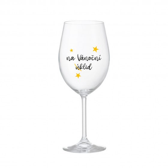 NA VÁNOČNÍ ÚKLID - čirá sklenice na víno 350 ml