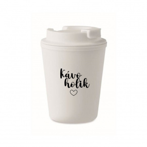 KÁVOHOLIK - bílý termohrnek 300 ml