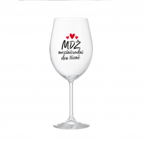 MEZINÁRODNÍ DEN ŽÍZNĚ - čirá  sklenice na víno 350 ml