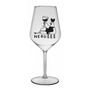 NERUŠŠŠ - čirá nerozbitná sklenice na víno 470 ml