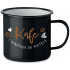 KAFE S DONÁŠKOU DO POSTELE - černý plecháček 350 ml