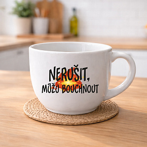 NERUŠIT, MŮŽU BOUCHNOUT. - keramický hrnek 400 ml NERUŠIT, MŮŽU BOUCHNOUT. - keramický hrnek 400 ml