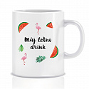 Personalizovaný klasický bílý keramický hrníček 300 ml s letním mixem 