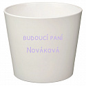 Bílý keramický květináč - budoucí paní - malý