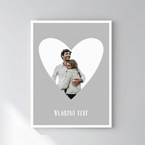 Personalizovaný magický fotoobraz v rámu - 30x40 - výřez fotky na podkladu 