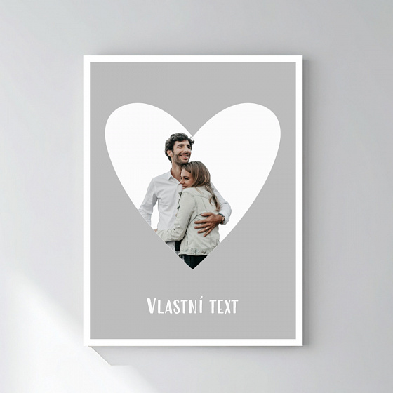 Personalizovaný magický fotoobraz v rámu - 30x40 - výřez fotky na podkladu 