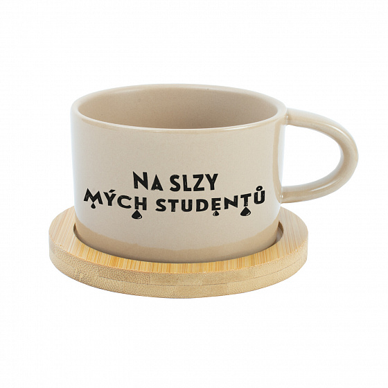 NA SLZY MÝCH STUDENTŮ - krémový hrníček makronka 200 ml