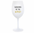 DANCING IN THE WINE - bílá  sklenice na víno 350 ml